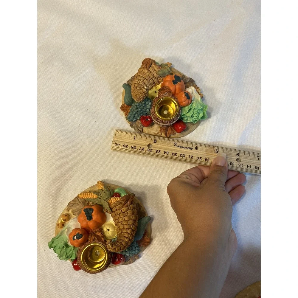 3 piece harvest candle holder table decor HCC